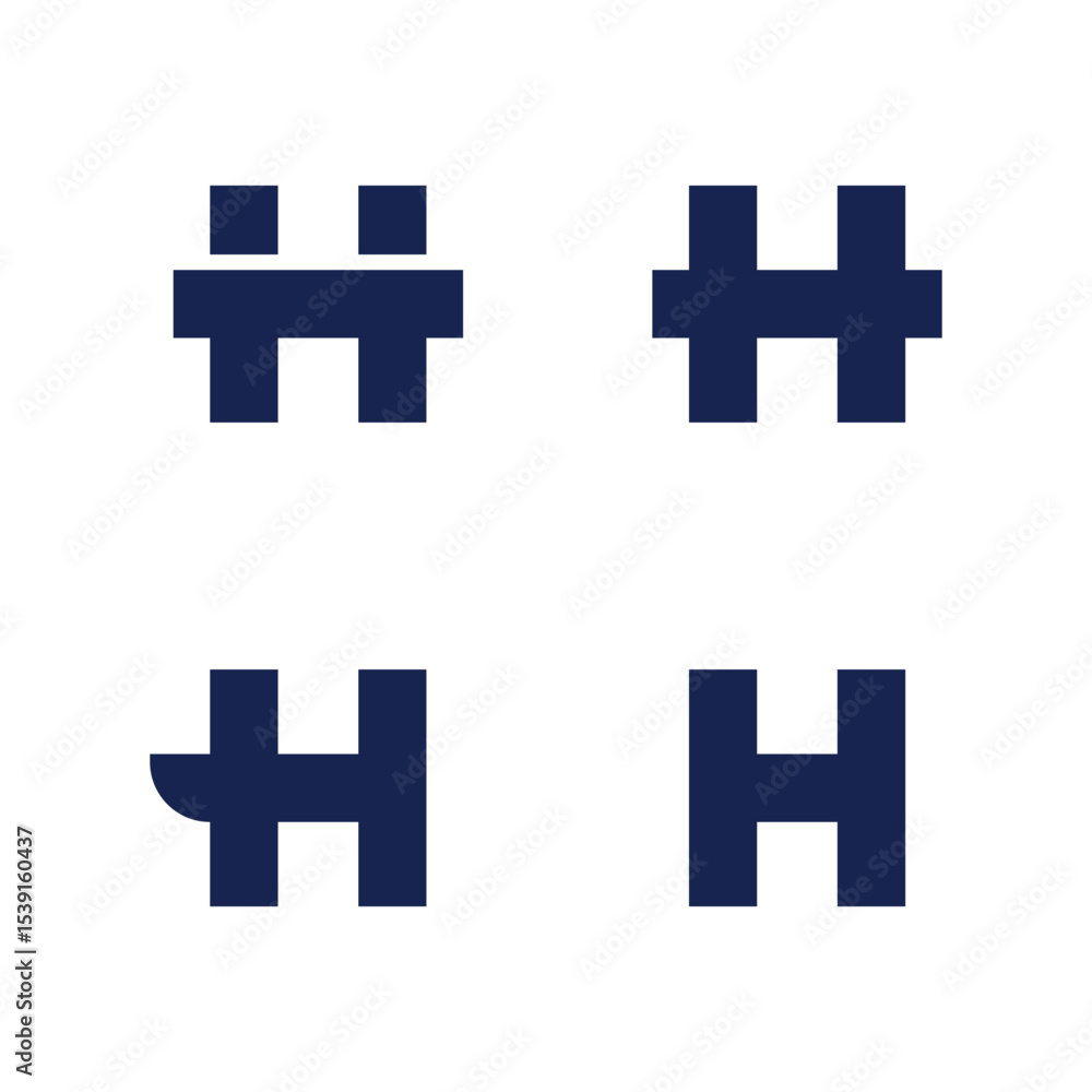 Obraz premium Letter H Logo for Innovative Company Brand Identity collection