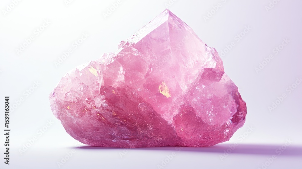 Fototapeta premium Pink crystal cluster