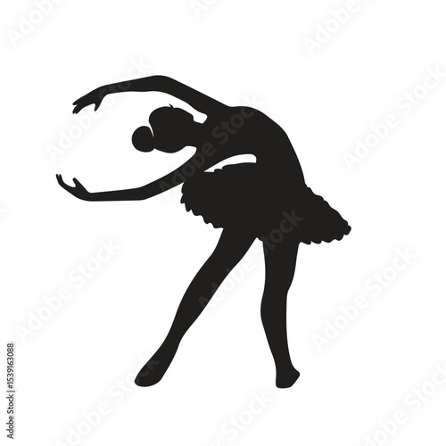 Ballerinas Silhouette On A White Background Vector