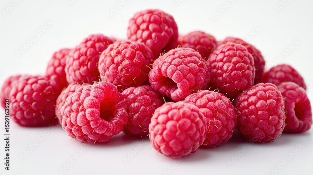 Fresh raspberries in a pile Fresh raspberries in a pile