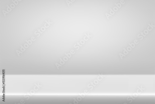 Empty photography studio limbo with gray bg - clean gradient background for professional shoots. Minimal grey backdrop space transitioning smoothly from bright white center to gentle colored edges.