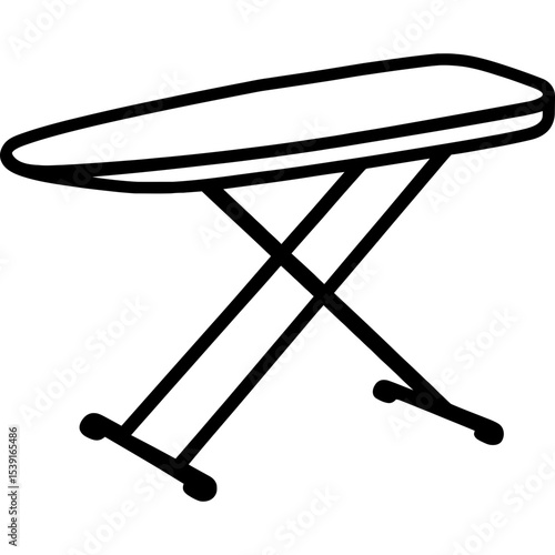 Bold outline icon of a sleeve board with tapered end