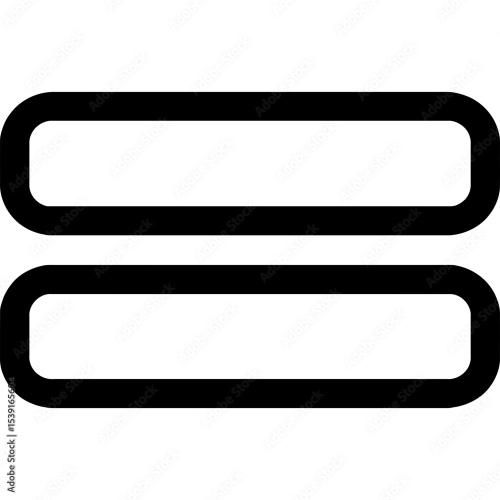 Equals sign outline icon vector Equals sign outline icon vector