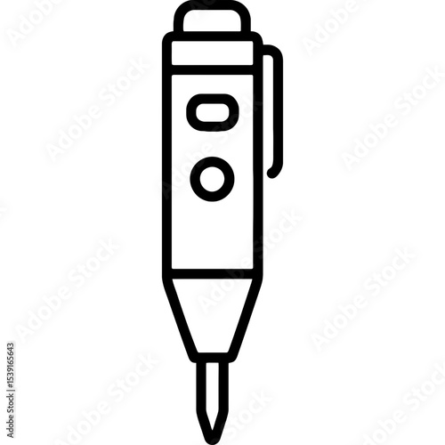 Voltage tester outline icon vector