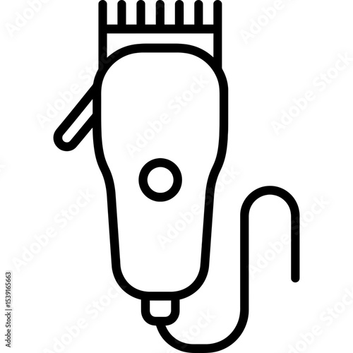Minimalist icon of hair clippers