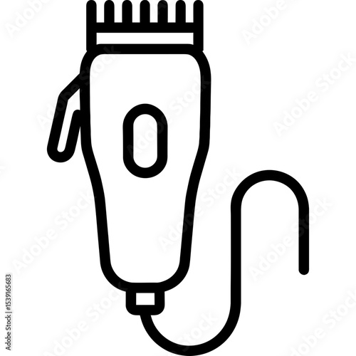Minimalist icon of hair clippers