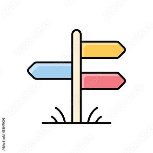 Direction Sign Icon vector