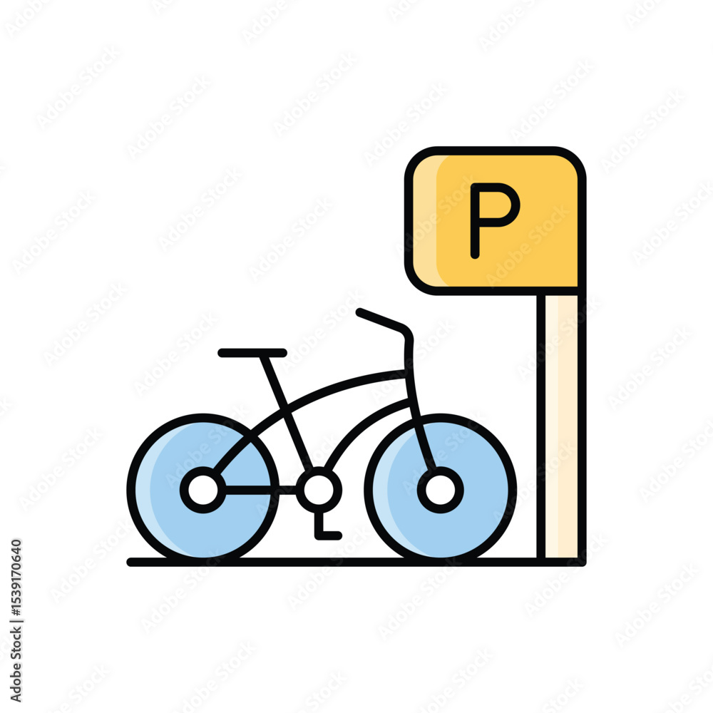 Bicycle Park Icon vector Bicycle Park Icon vector