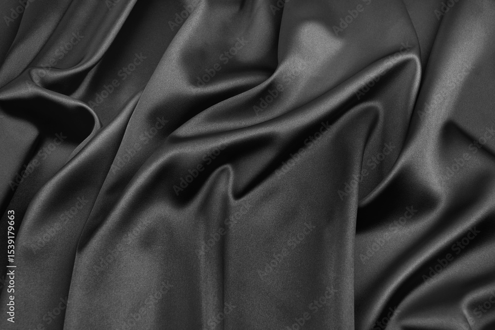 Obraz premium Texture black satin, silk background