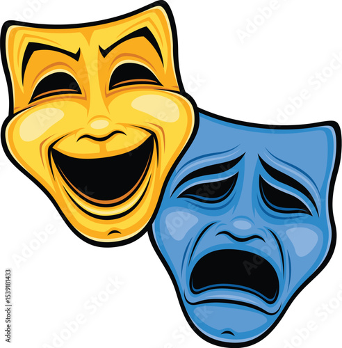 Classic Comedy And Tragedy Theatrical Masks