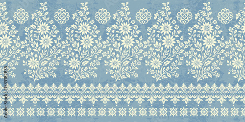 Motifs Ikat floral paisley embroidery floral. ikat ethnic Saree Sarong oriental pattern traditional.Ikat embroidery style abstract embroidery design for texture,fabric,clothing,wrapping,decoration