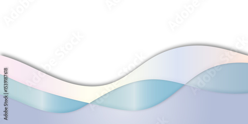 "Abstract pastel wave background with smooth flowing curves in soft blue, pink, and lavender tones. Modern 3D layered design ideal for web, presentation, banner, or branding use. Clean and elegant"