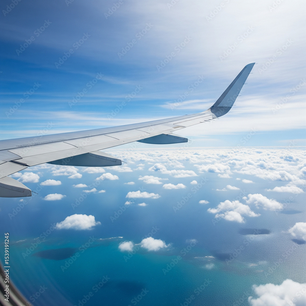Obraz premium view from airplane window