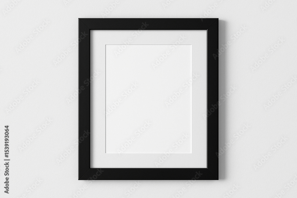 Black Rectangular Photo Frame Template Isolated on White Black Rectangular Photo Frame Template Isolated on White