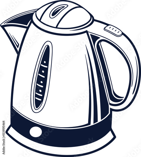 electric kettle vector illustration