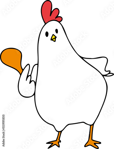 vector illustration of a chicken