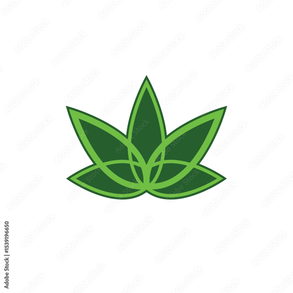 Naklejka premium cannabis abstract logo modern style