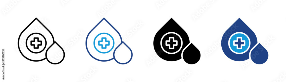 Obraz premium Blood Glucose Drop Icon