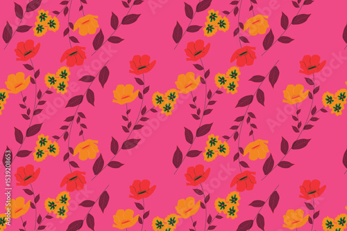 Elegant florals on dark backgrounds with rich, moody colors for dramatic statement prints.