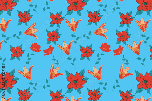 Elegant florals on dark backgrounds with rich, moody colors for dramatic statement prints.