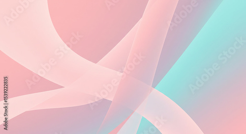 Pastel wave pattern with blush and aqua tones, soft abstract flow, minimal background design.