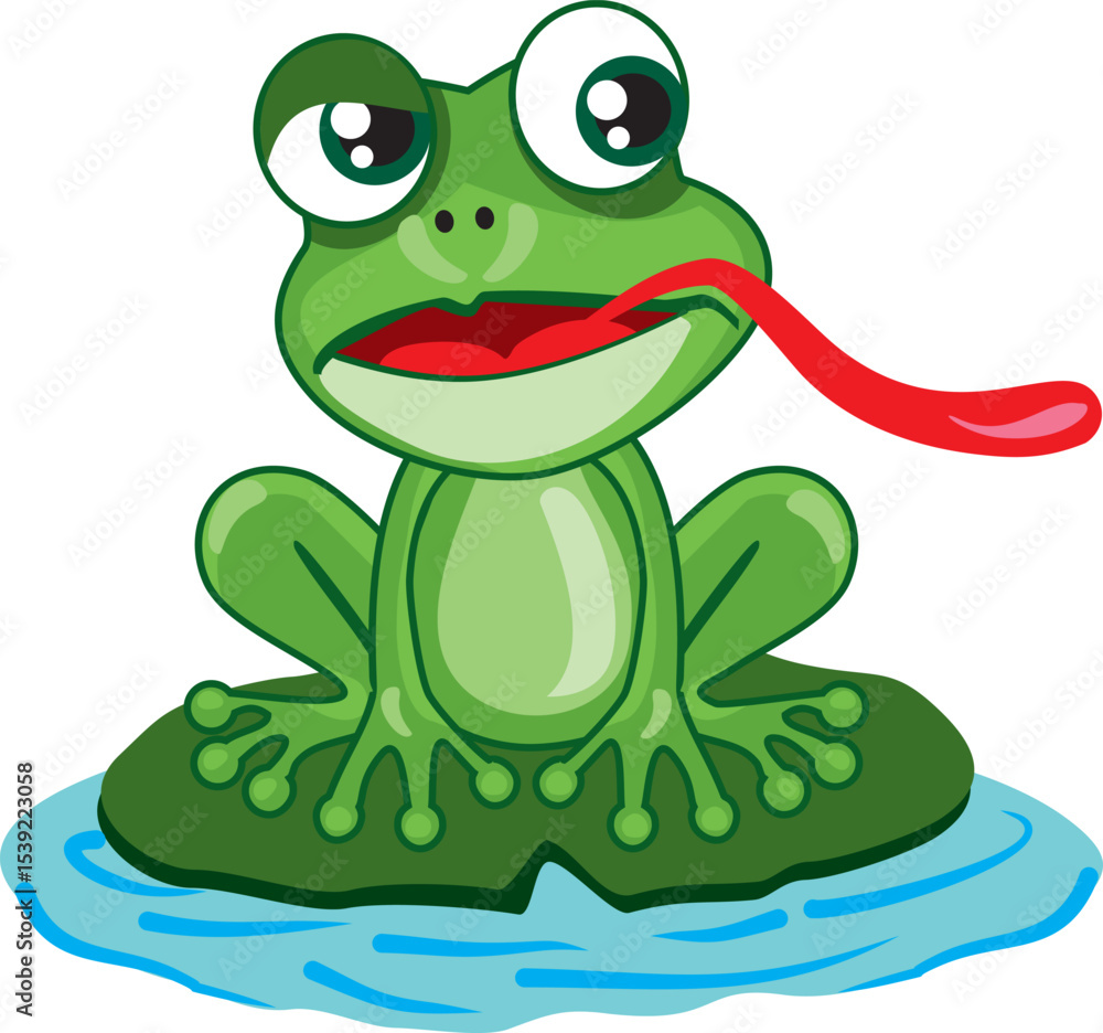 Obraz premium Cartoon Funny Frog 2