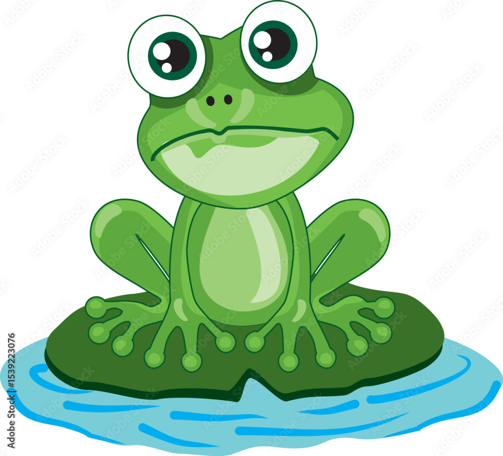 Obraz premium Cartoon Funny Frog 1