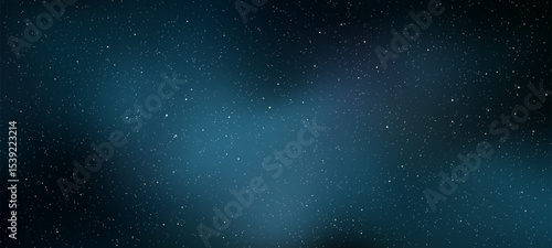 Bilde på lerret Space background with myriad of white stars in dark blue gradient cosmos