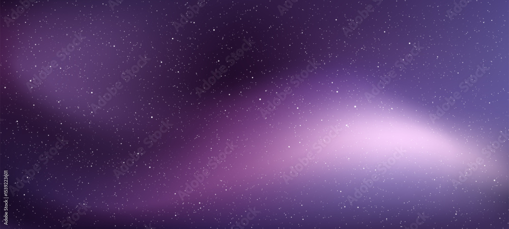 Obraz premium Starry night sky with glowing milky way effect. Cosmic background for outer space, universe, and galaxy concepts.