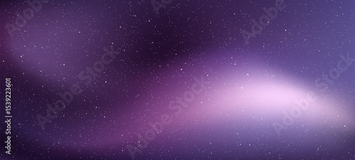 Starry night sky with glowing milky way effect. Cosmic background for outer space, universe, and galaxy concepts.