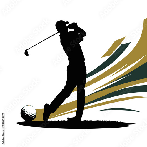 golf player silhouette