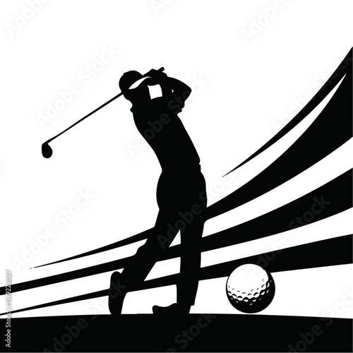 golf player silhouette