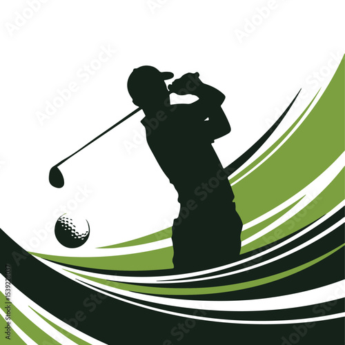 golf player silhouette