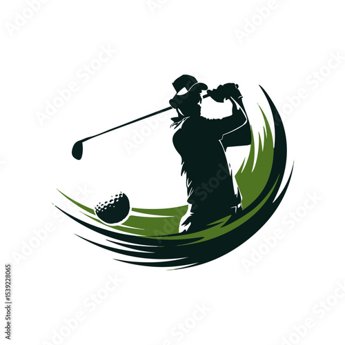 golf player silhouette