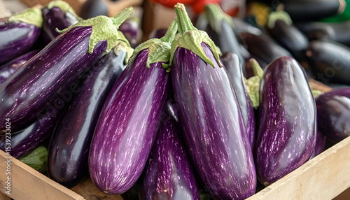 Wallpaper Mural Raw ripe violet eggplant heap Torontodigital.ca