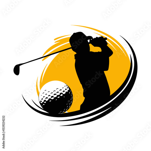 vector illustration of a golf player