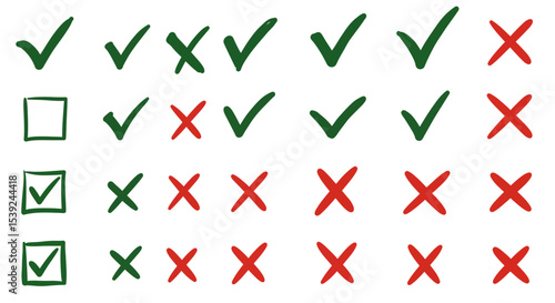 Understanding the Nuances of Affirmation and Rejection A Visual Exploration of Tick and Cross Marks Symbols and Their Meanings