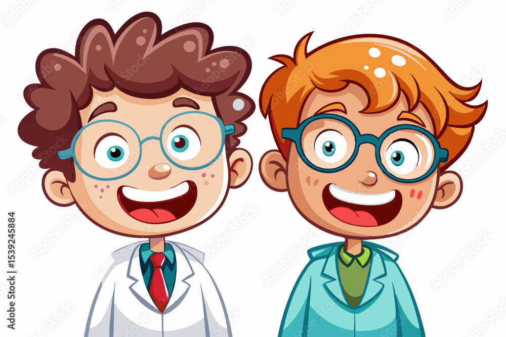 curious scientist smiling with confidence, isolated on white background vector representing innovation, research, intelligence, and modern scientific exploration in professional context curious scientist smiling with confidence, isolated on white background vector representing innovation, research, intelligence, and modern scientific exploration in professional context