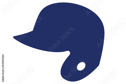 Minimalistic baseball helmet icon vector illustration. Clipart image isolated on background.