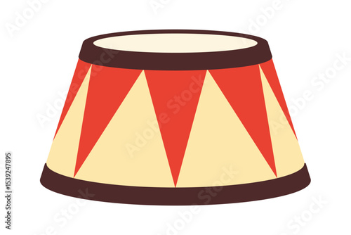 Colorful circus podium isolated on white background. Clipart image isolated on background.