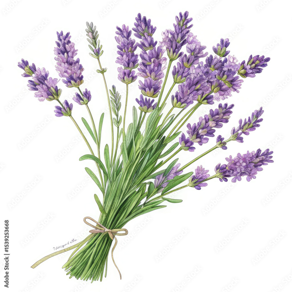 Naklejka premium lavender isolated on white background