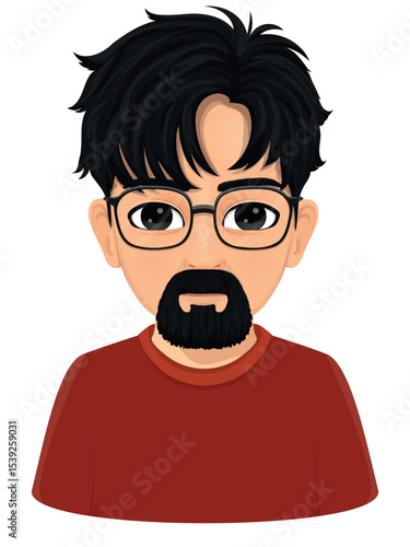 Portrait of a man with a beard and glasses
