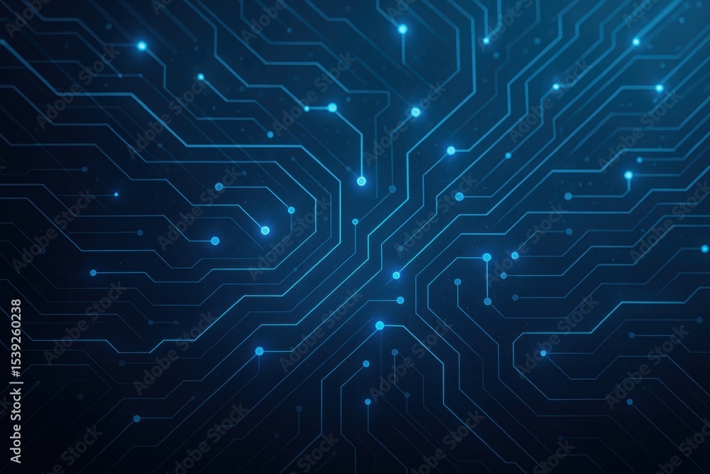 Futuristic technology background with glowing circuit patterns and digital network connections in blue tones Futuristic technology background with glowing circuit patterns and digital network connections in blue tones
