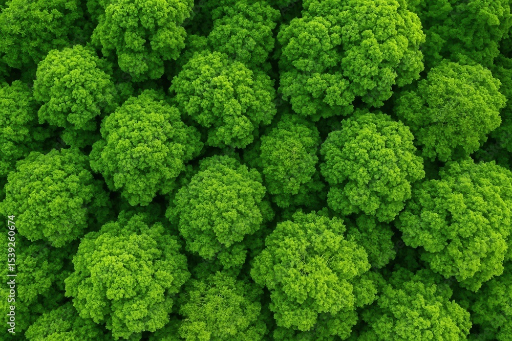 Dense green foliage top view with lush tree canopy isolated on white background for nature and environmental design applications Dense green foliage top view with lush tree canopy isolated on white background for nature and environmental design applications