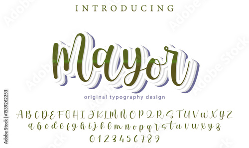 Mayor Font – Stylish Script Typeface with Bold Modern Brush Lettering