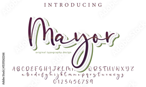 Mayor Font – Stylish Script Typeface with Bold Modern Brush Lettering
