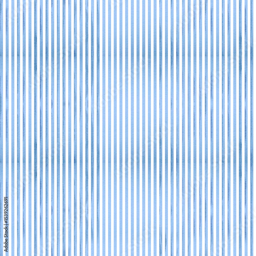 Seamless pattern with vertical blue and white watercolor-style stripes. A clean and minimal design suitable for wrapping paper, textile print, wallpaper, stationery, and digital backgrounds.