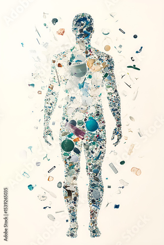 human body composed of microplastics, the dangers of plastic overuse and pollution