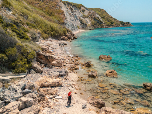 spiaggia dei calanchi, praialonga, crotone, calabria, italy