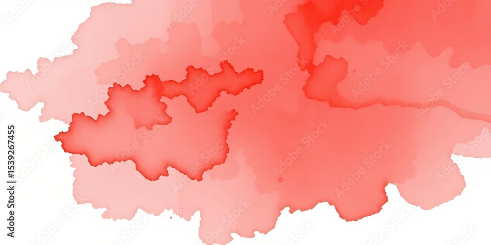 Abstract wash of vibrant red watercolor paint, textured and slightly blotchy, vibrant, wash Abstract wash of vibrant red watercolor paint, textured and slightly blotchy, vibrant, wash